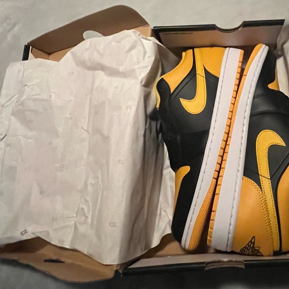 Jordan Air 1 Low Black and Yellow Sneakers